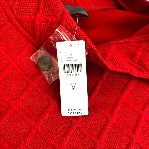 NWT anthropologie mollie button-shoulder top red M - Picture 5 of 6